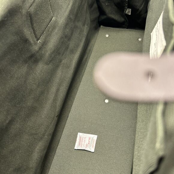 Canvas Weekender Bag Line of Trade No. 0312 Olive Green Duffel Tote W/Strap NWOT - Picture 12 of 13